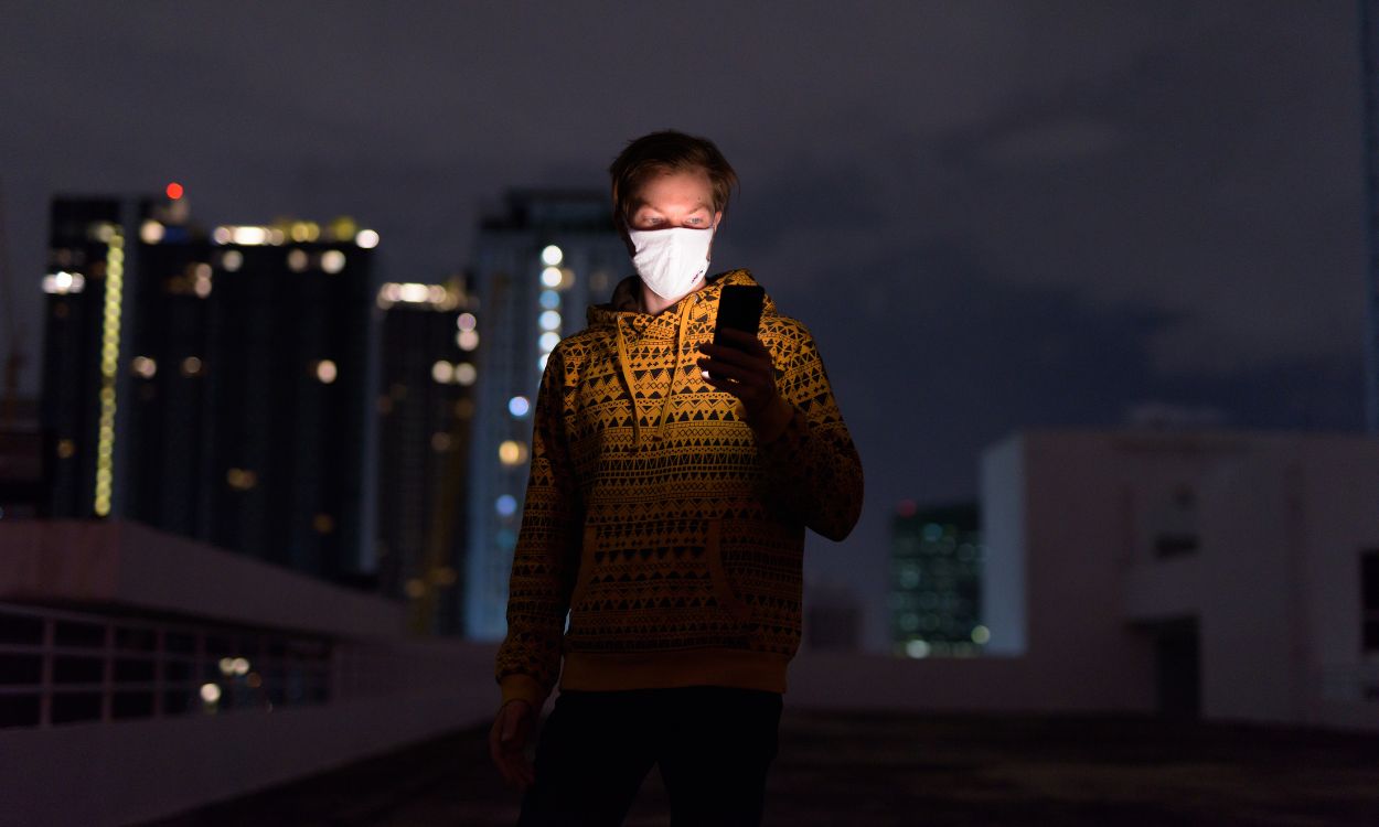 Person affected by light pollution